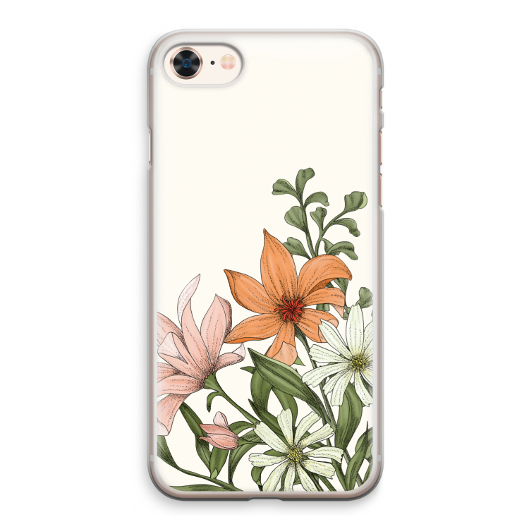 Floral bouquet: iPhone 8 Transparant Hoesje
