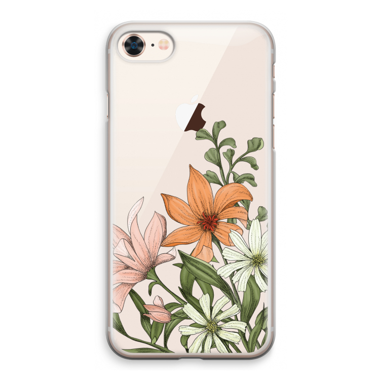 Floral bouquet: iPhone 8 Transparant Hoesje