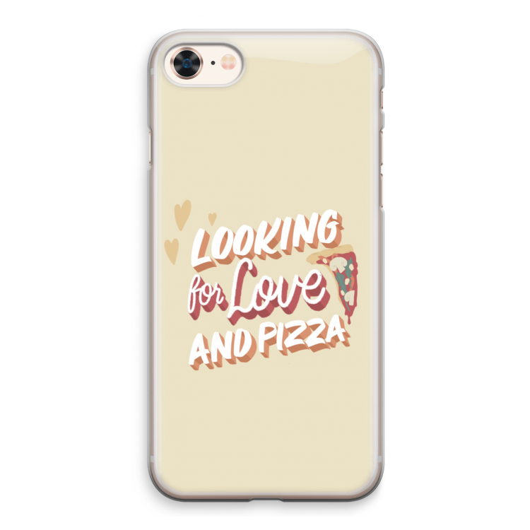Pizza is the answer: iPhone 8 Transparant Hoesje