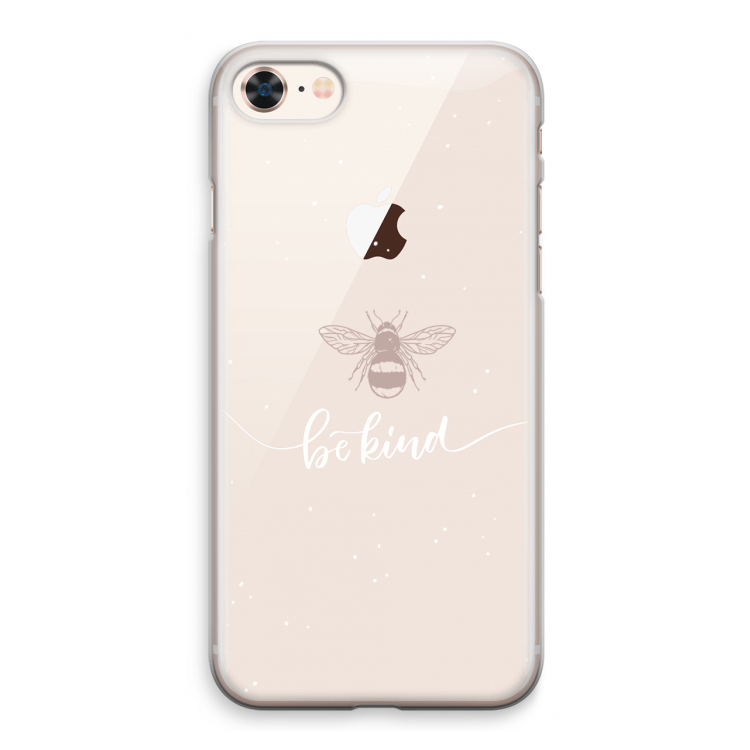 Be(e) kind: iPhone 8 Transparant Hoesje