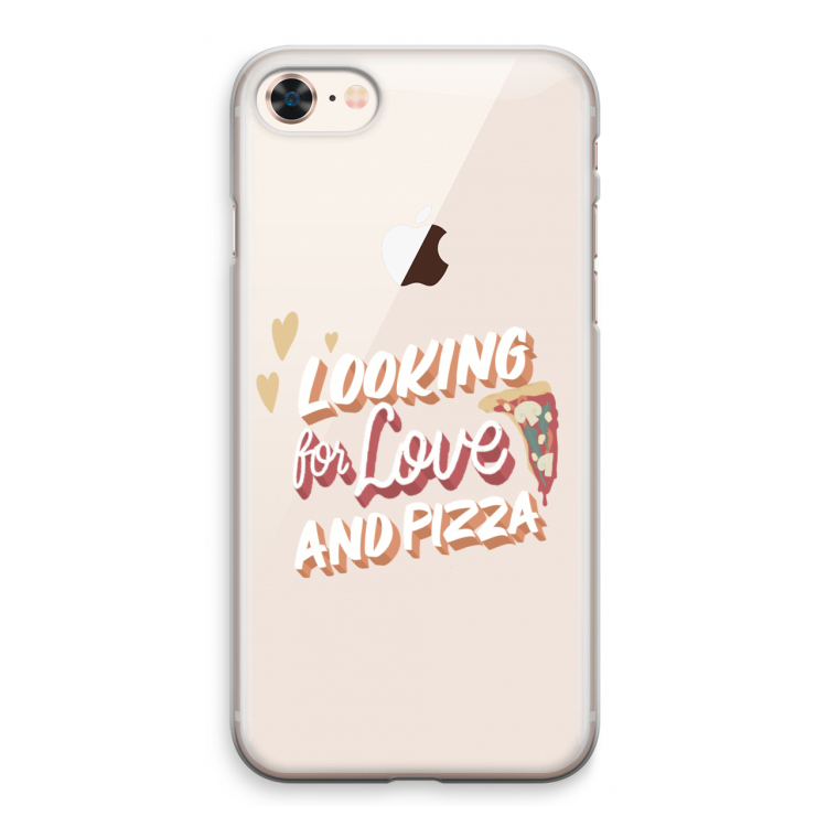 Pizza is the answer: iPhone 8 Transparant Hoesje