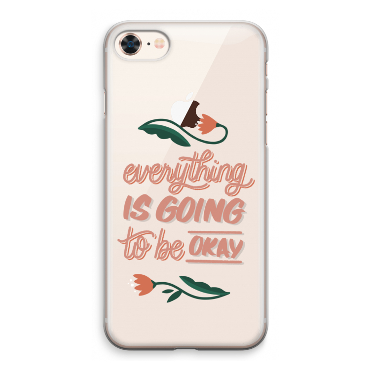 Optimistic flower girl: iPhone 8 Transparant Hoesje