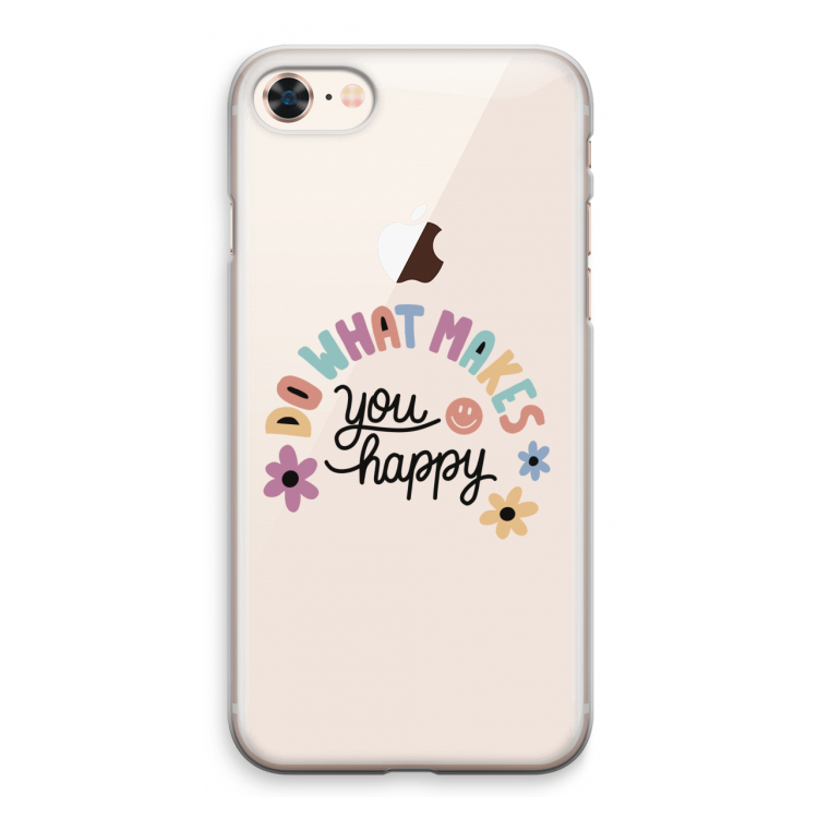 Happy days: iPhone 8 Transparant Hoesje