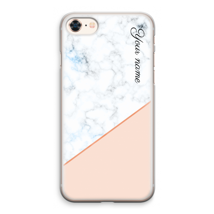 Marmer in stijl: iPhone 8 Transparant Hoesje