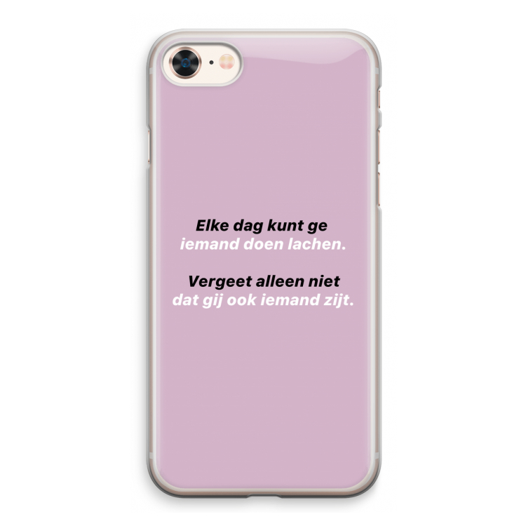 gij zijt ook iemand: iPhone 8 Transparant Hoesje