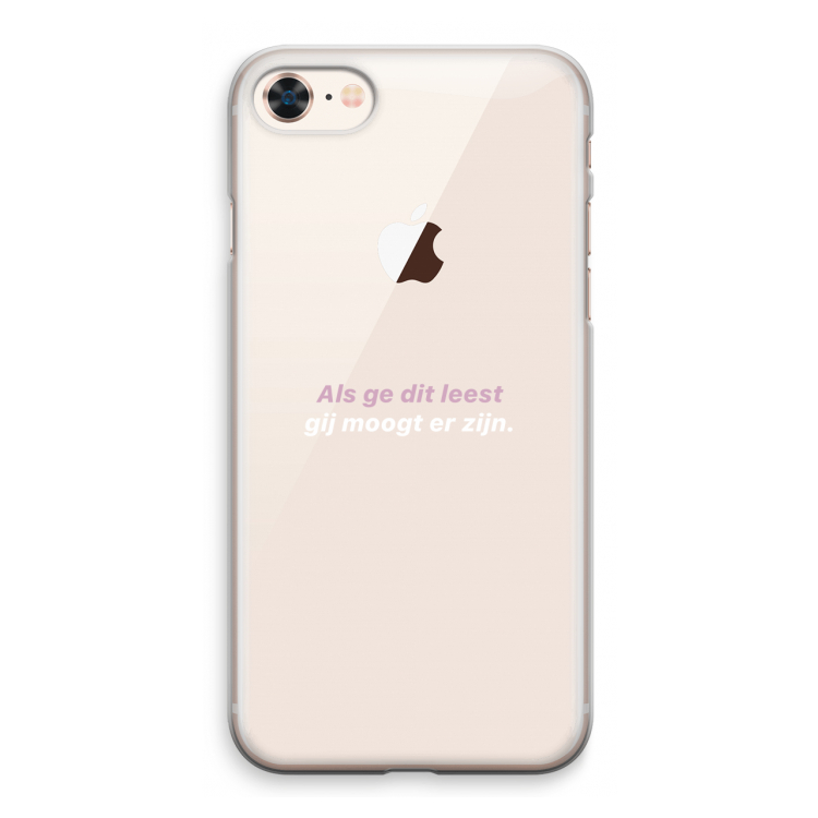 gij moogt er zijn: iPhone 8 Transparant Hoesje