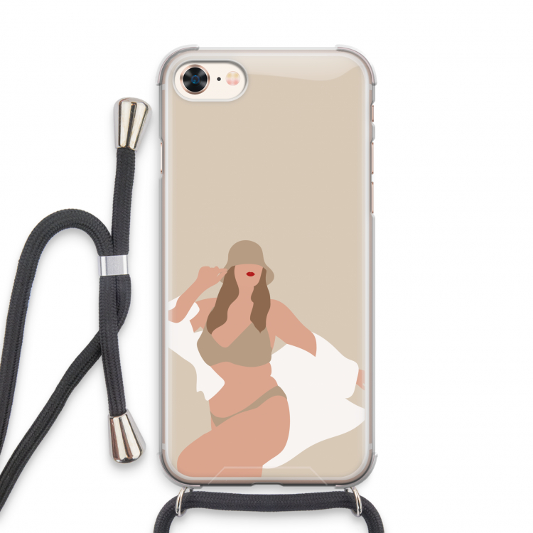 One of a kind: iPhone 8 Transparant Hoesje met koord