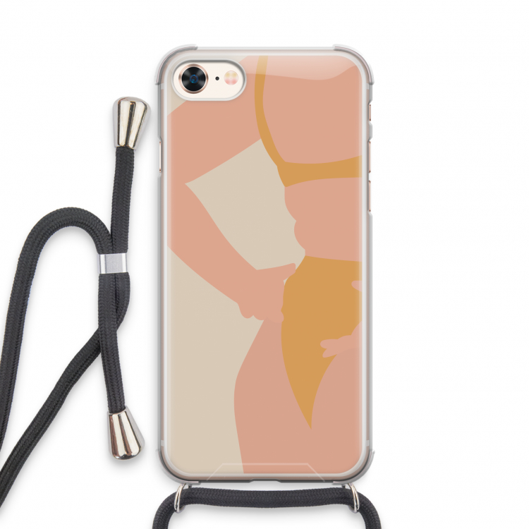 Bikini body: iPhone 8 Transparant Hoesje met koord