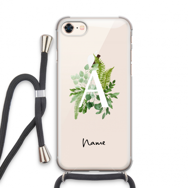 Green Brush: iPhone 8 Transparant Hoesje met koord