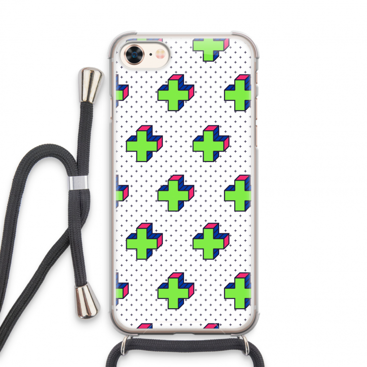 8-bit N°10: iPhone 8 Transparant Hoesje met koord
