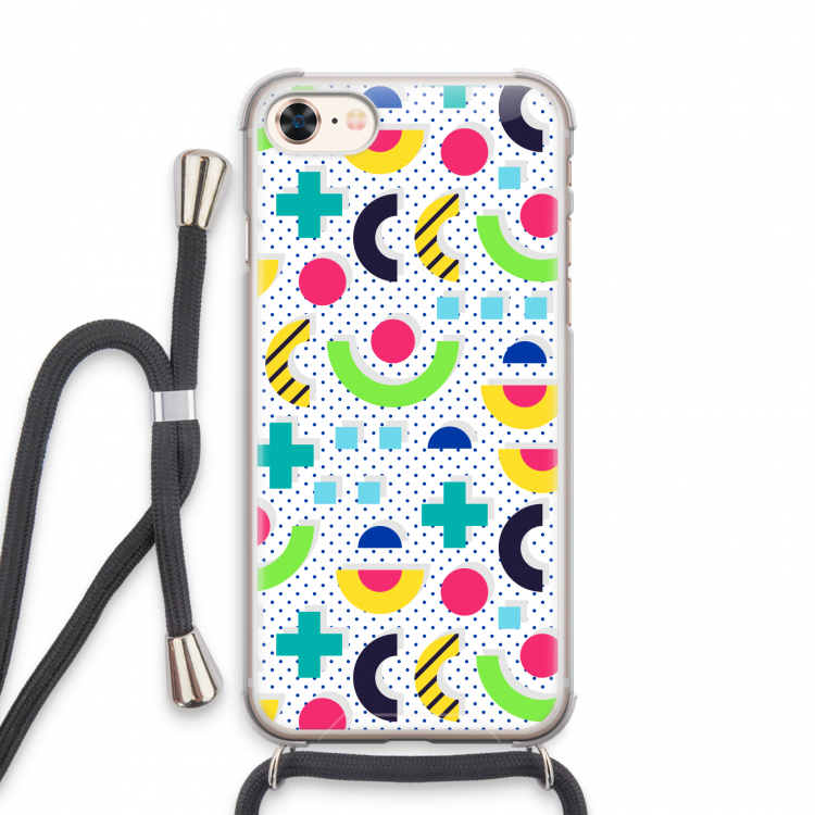 8-bit N°1: iPhone 8 Transparant Hoesje met koord