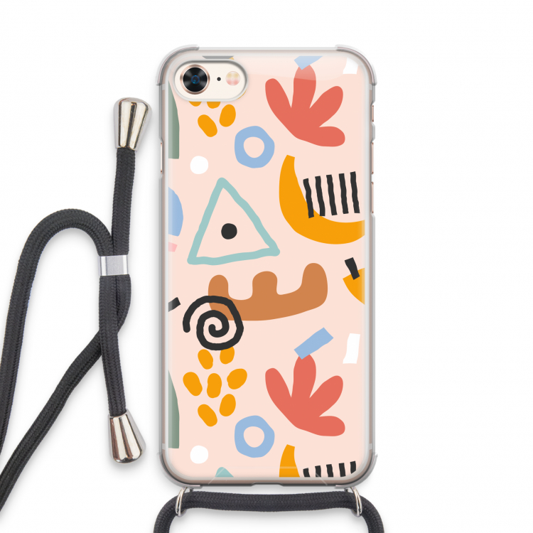 Abstract: iPhone 8 Transparant Hoesje met koord