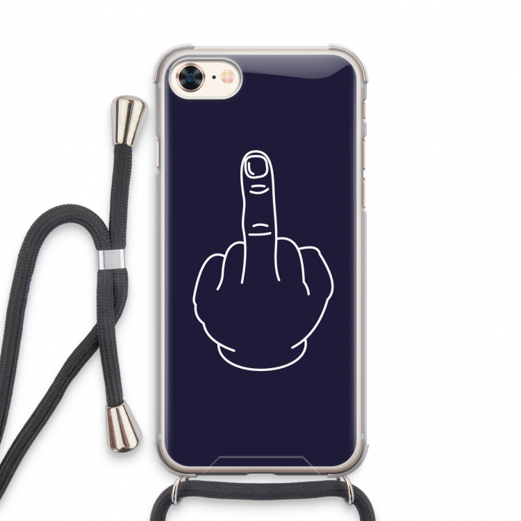 F**k U: iPhone 8 Transparant Hoesje met koord