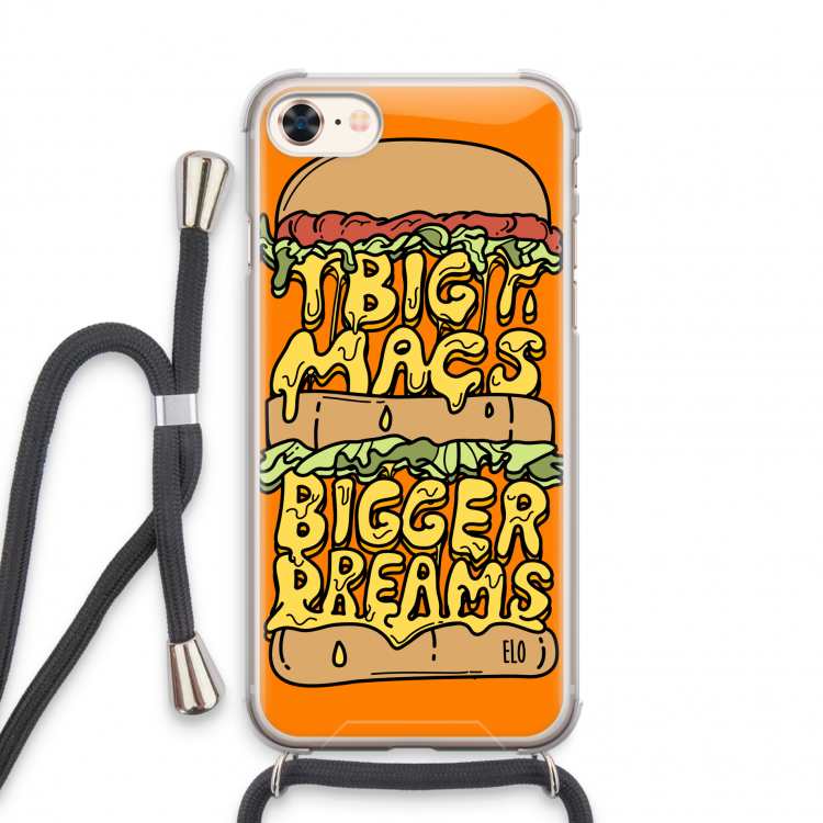 Big Macs Bigger Dreams: iPhone 8 Transparant Hoesje met koord