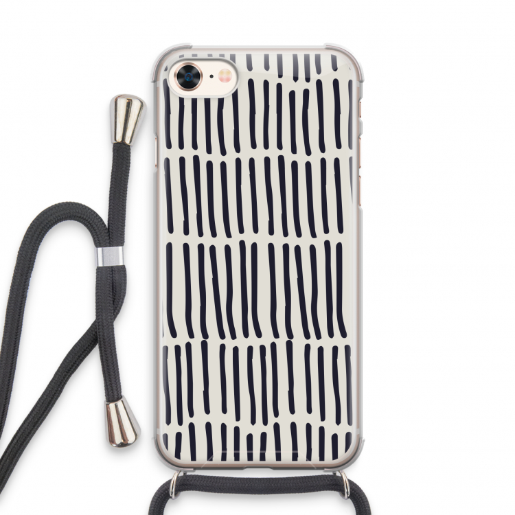 Moroccan stripes: iPhone 8 Transparant Hoesje met koord