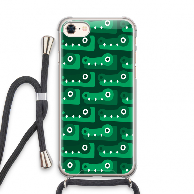 Crocs: iPhone 8 Transparant Hoesje met koord