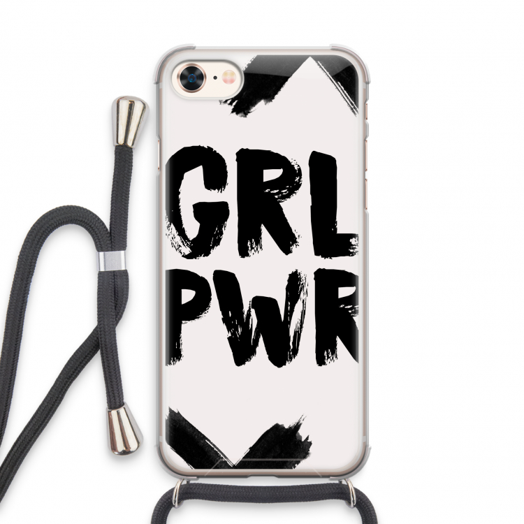 Girl Power #2: iPhone 8 Transparant Hoesje met koord