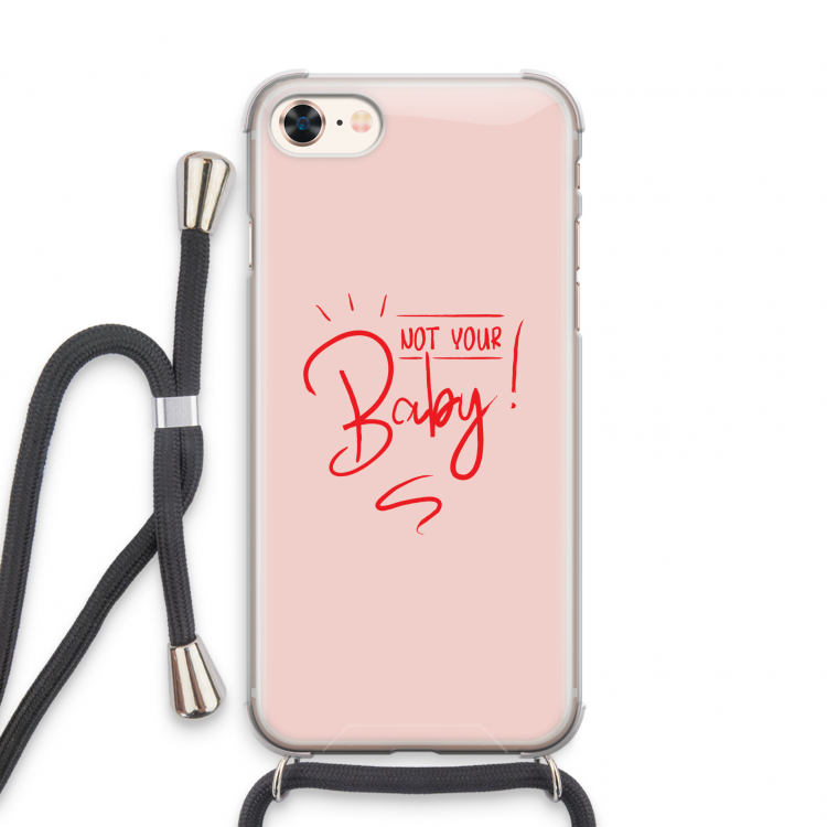 Not Your Baby: iPhone 8 Transparant Hoesje met koord