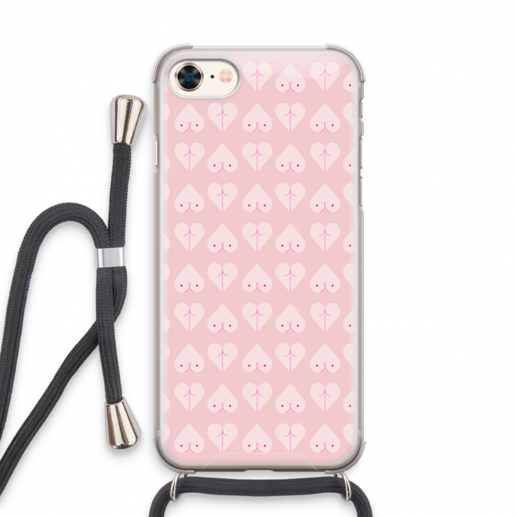 Ass 'n Titties: iPhone 8 Transparant Hoesje met koord