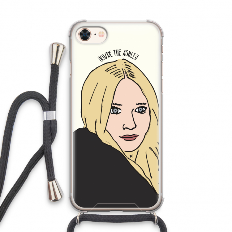 Ashley: iPhone 8 Transparant Hoesje met koord