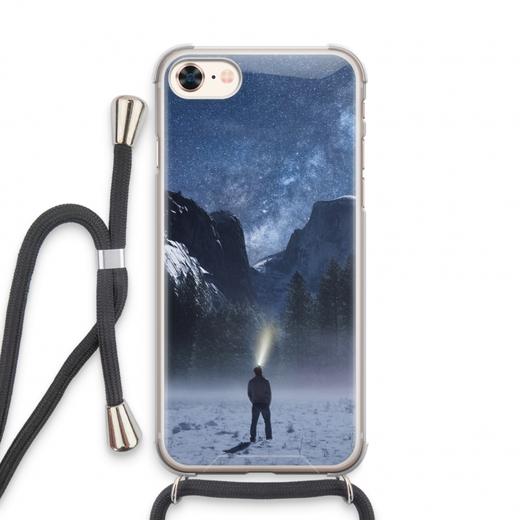 Wanderlust: iPhone 8 Transparant Hoesje met koord