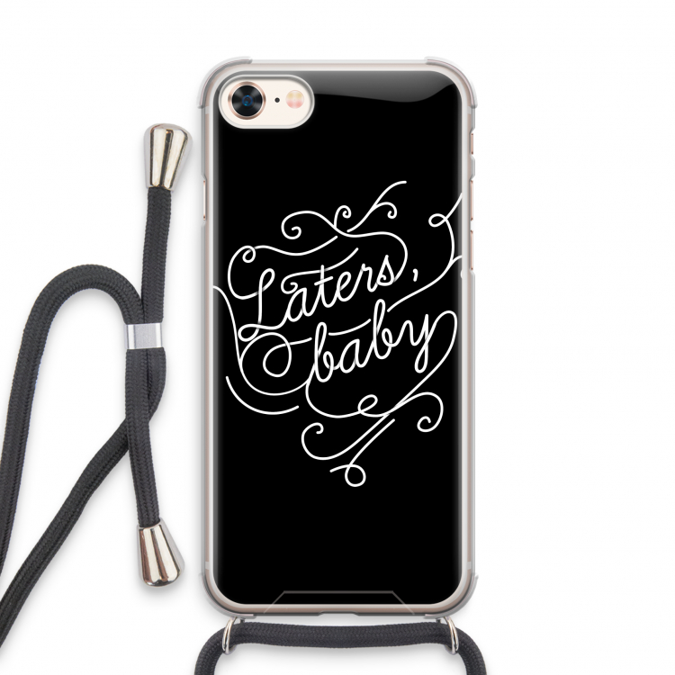 Laters, baby: iPhone 8 Transparant Hoesje met koord