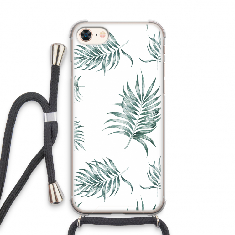 Simple leaves: iPhone 8 Transparant Hoesje met koord