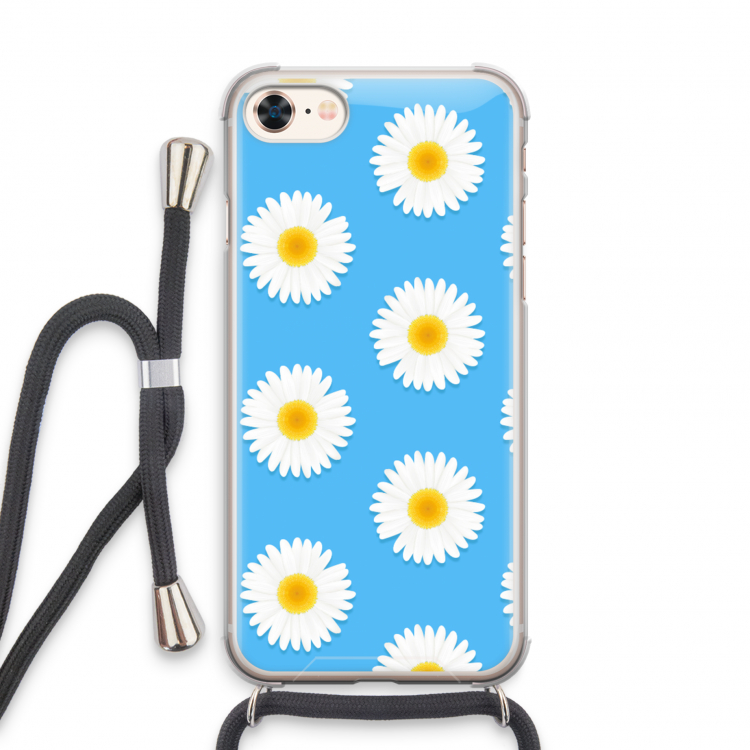 Margrietjes: iPhone 8 Transparant Hoesje met koord