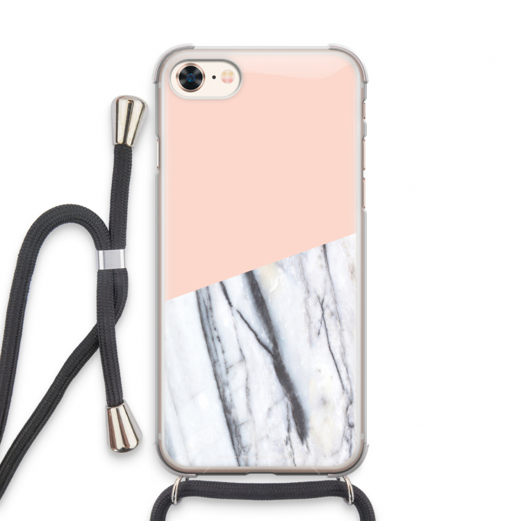 A touch of peach: iPhone 8 Transparant Hoesje met koord