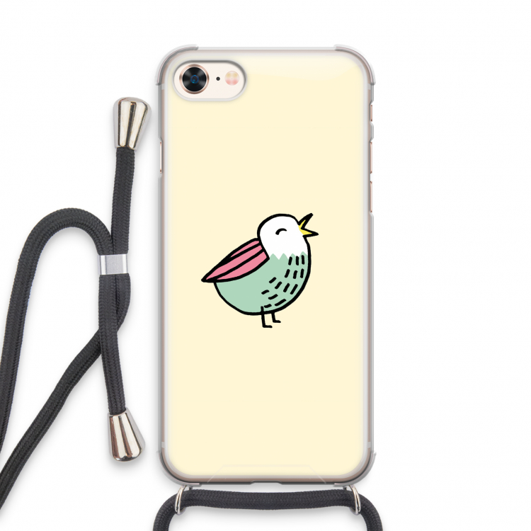 Birdy: iPhone 8 Transparant Hoesje met koord