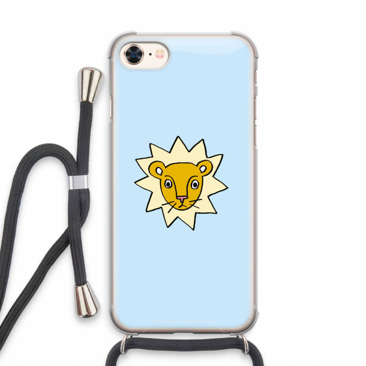 Kleine leeuw: iPhone 8 Transparant Hoesje met koord