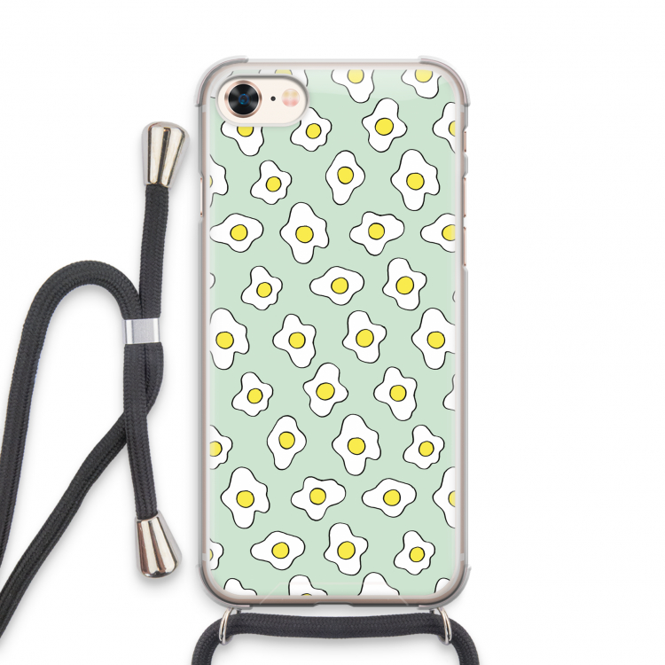 Spiegeleitjes: iPhone 8 Transparant Hoesje met koord