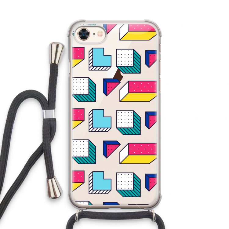 8-bit N°7: iPhone 8 Transparant Hoesje met koord