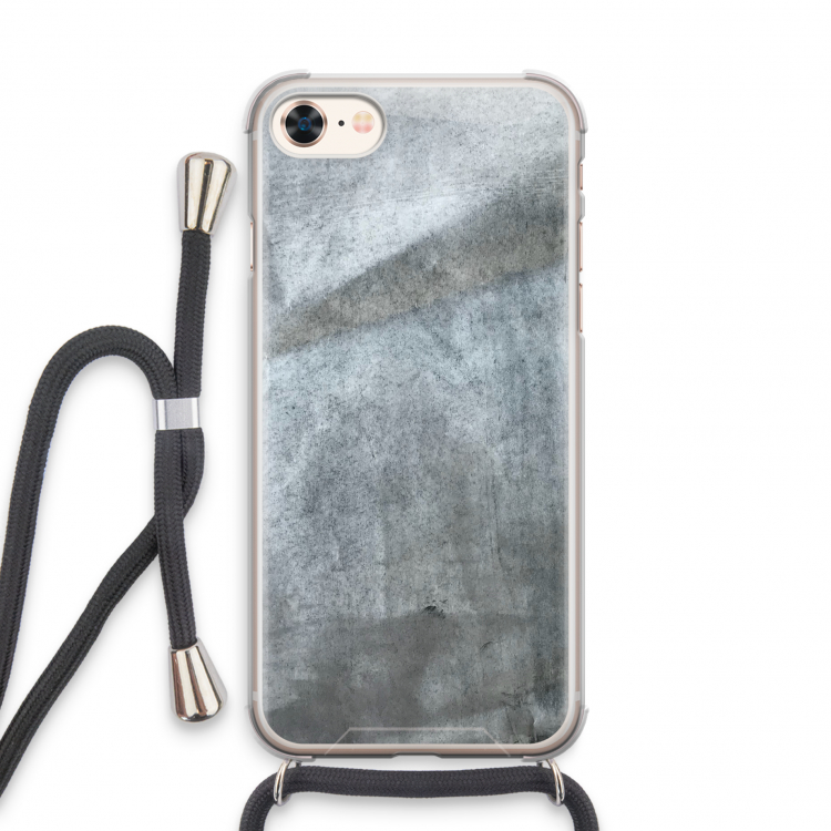 Grey Stone: iPhone 8 Transparant Hoesje met koord