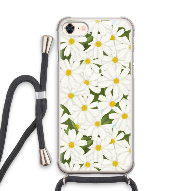 Summer Daisies: iPhone 8 Transparant Hoesje met koord