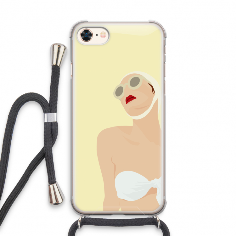 Summer: iPhone 8 Transparant Hoesje met koord