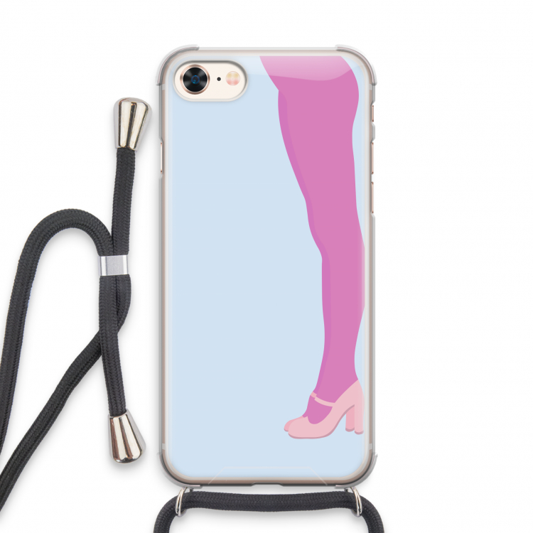 Pink panty: iPhone 8 Transparant Hoesje met koord