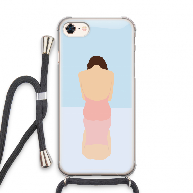 Mirror: iPhone 8 Transparant Hoesje met koord
