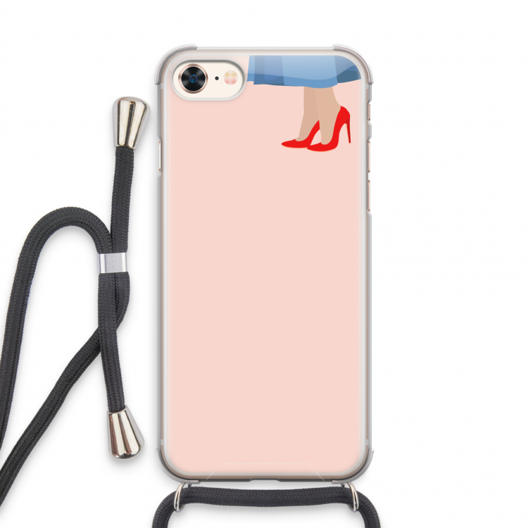 High heels: iPhone 8 Transparant Hoesje met koord