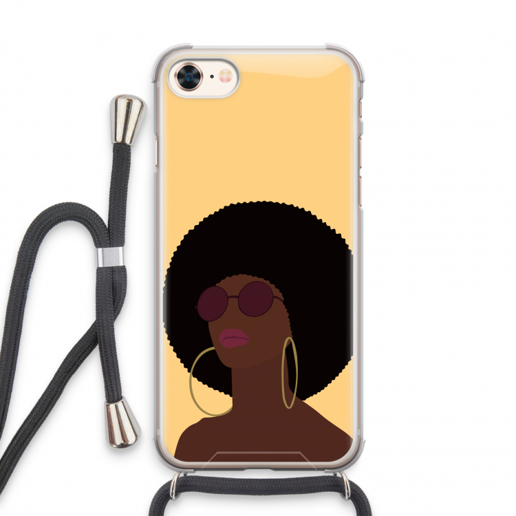 Golden hour: iPhone 8 Transparant Hoesje met koord