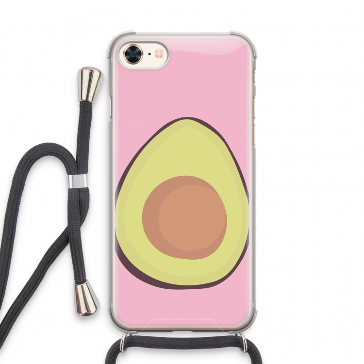 Avocado: iPhone 8 Transparant Hoesje met koord