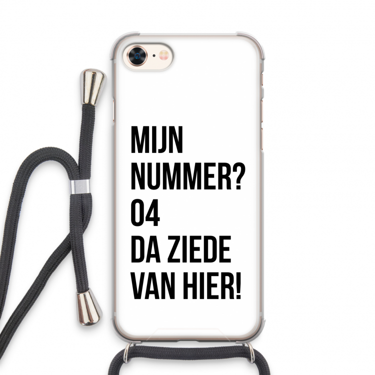 Da ziede van hier: iPhone 8 Transparant Hoesje met koord