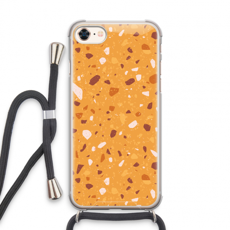 Terrazzo N°24: iPhone 8 Transparant Hoesje met koord