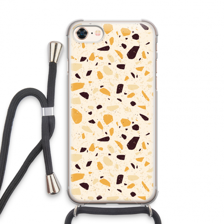 Terrazzo N°13: iPhone 8 Transparant Hoesje met koord