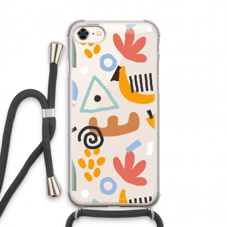 Abstract: iPhone 8 Transparant Hoesje met koord
