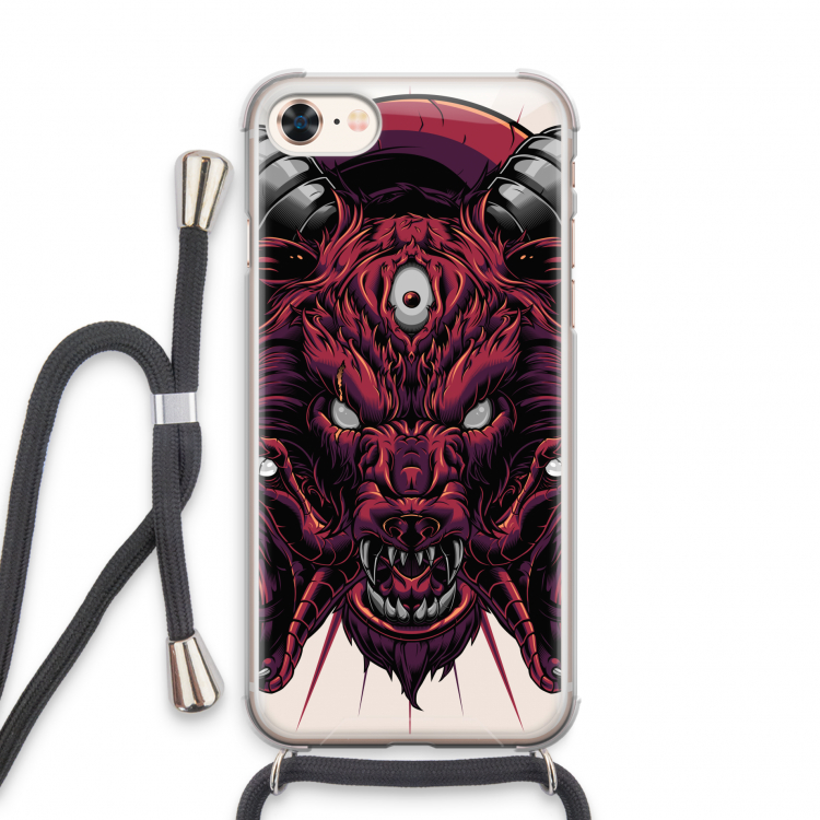 Hell Hound and Serpents: iPhone 8 Transparant Hoesje met koord