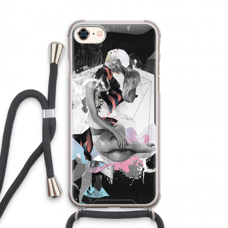 Camouflage de sommeil: iPhone 8 Transparant Hoesje met koord