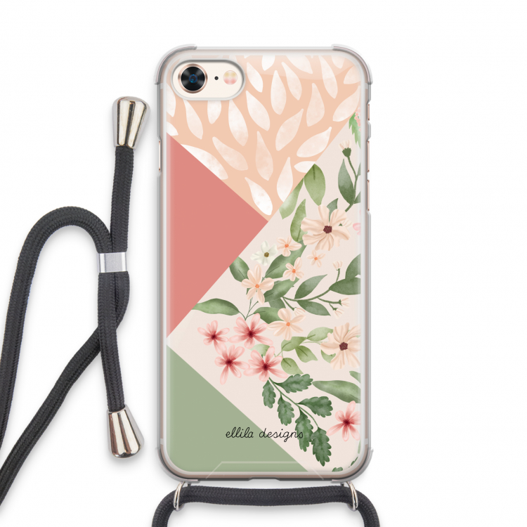 Sweet heaven geometrics: iPhone 8 Transparant Hoesje met koord