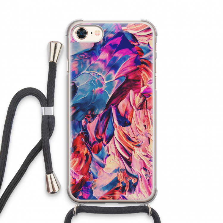 Pink Orchard: iPhone 8 Transparant Hoesje met koord