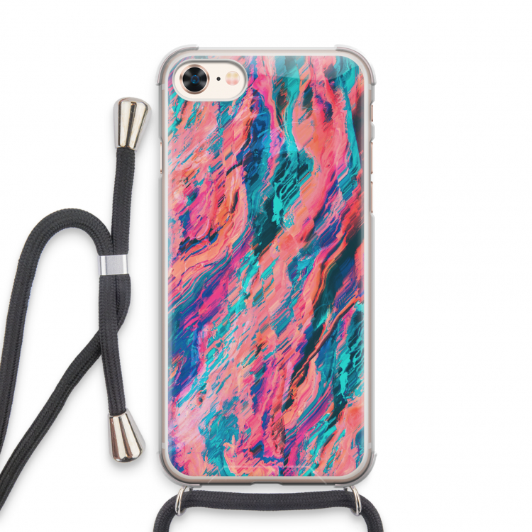 Electric Times: iPhone 8 Transparant Hoesje met koord